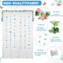 2 x 63 Pcs Flower Garland for Backdrop 2pcs 9.84 x 4.92 ft White Tulle Backdrop 1pc 7.55 ft Artificial Rose Vine 60 Fake Floral for Wedding Bridal Baby Shower Birthday Party Home Decor(Blue)