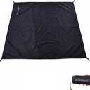 Clostnature Tent Footprint - Waterproof Camping Tarp, Heavy Duty Tent Floor Saver, Ultralight Ground Sheet Mat for Hiking, Backpacking, Hammock, Beach - Storage Bag Included (2 Person(87'' x 59''), Black)