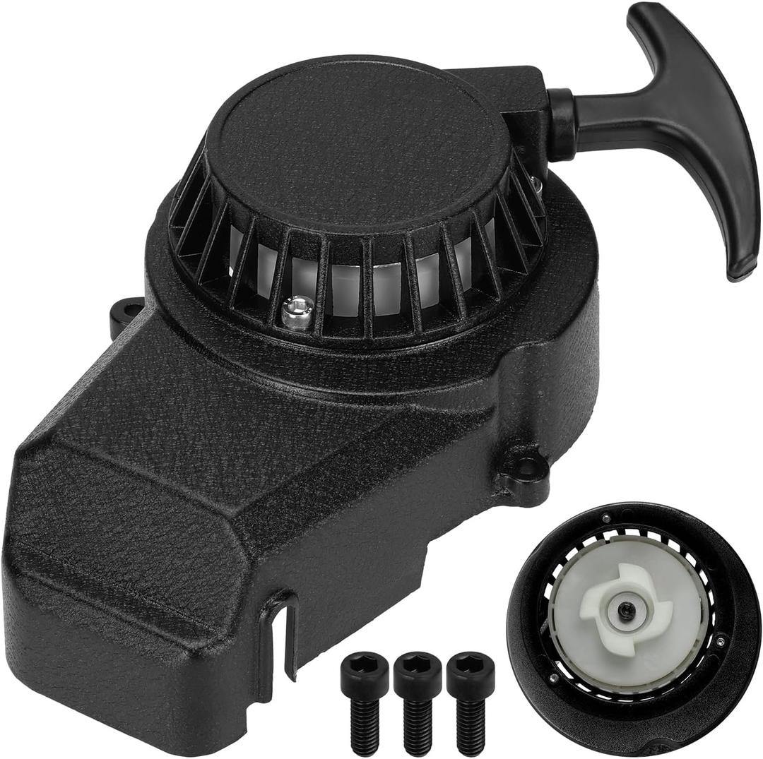 HIAORS Alloy Recoil Pull Starter Compatible with SYX Moto 50cc Dirt Bike 47cc 49cc 2 Stroke SSR SX50 Apollo Coolster QG-50 Xpro Holeshot Hawk DRX Mini Kids Pit Pocket ATV Quad 4 Wheeler Parts