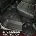 YITAMOTOR Floor Mats for 2019-2026 Chevrolet Silverado/GMC Sierra 1500 & 2020-2026 Chevy Silverado/GMC Sierra 2500HD/3500HD Crew Cab With Underseat Storage Box Bucket Seat, 1st & 2nd Row, Black