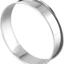 PINGEUI 30 Pack 4 Inches English Muffin Rings, Stainless Steel Round Crumpet Rings,Silver Double Rolled Baking Tart Rings for Dessert