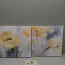 DekHome Elegant Yellow Flowers Canvas Wall Art 2 Piece Yellow Poppy Picture Prints Framed and Stretched Painting Artwork for Modern Office Living Room Guest Room Decoration 24"x24"x2pcs