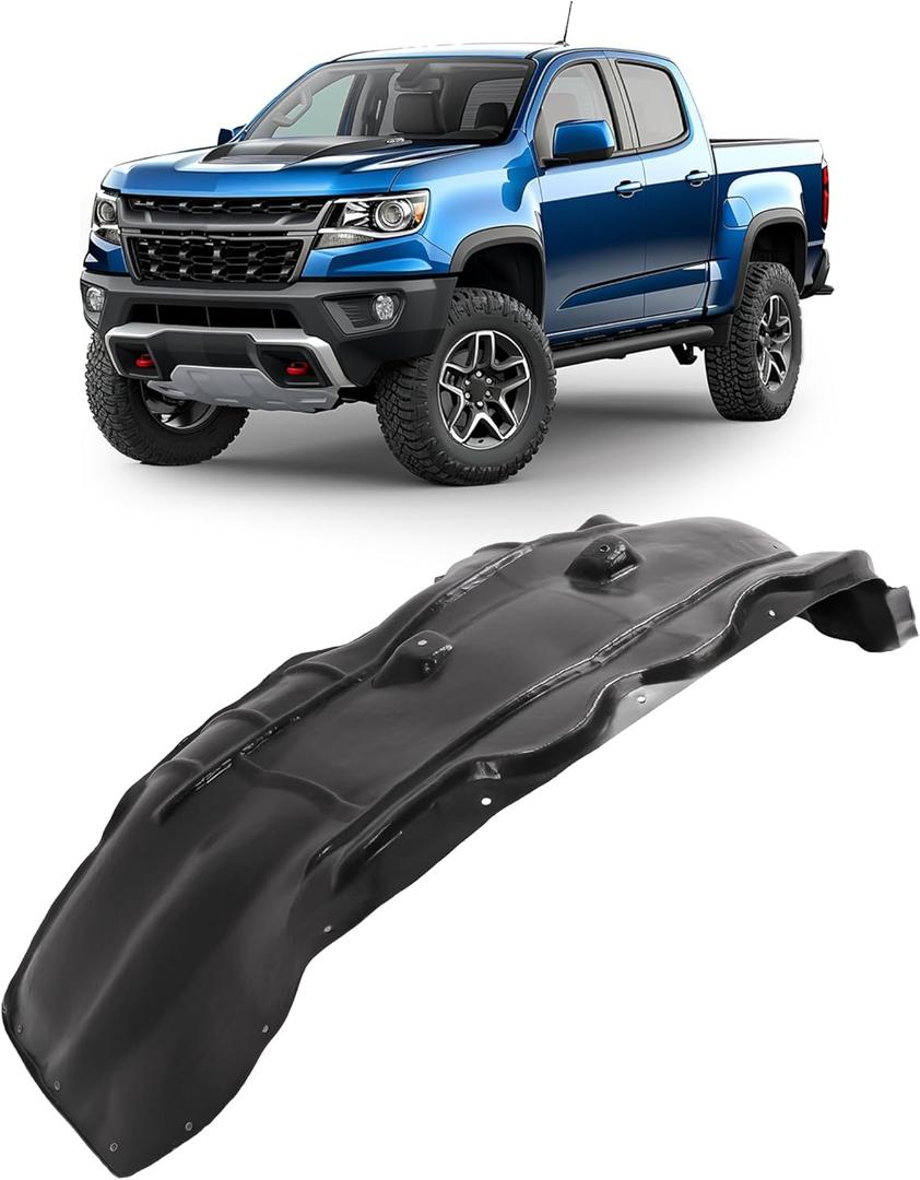 ECOTRIC Front Left Fender Liner Compatible with 2015-2022 Chevy Chevrolet Colorado GMC Canyon Exclude Zr2 Replace for 84231356 23450653 84634867 GM1248263 Inner Wheel Liner Splash Driver Side