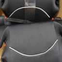 Diono Solana, No Latch, Pack of 2 Backless Booster Car Seats, Lightweight, Machine Washable Covers, Cup Holders, Black