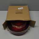 Rubtlamp 60 Pcs Red Plasitc Plates, Gold Red Disposable Plates, Fancy Party Plates, Hammered Plastic plates Include 30 Dessert Platos, 30 Dinner Platos for Party