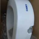Carex 3.5 Inch Raised Toilet Seat with Arms, Elongated Toilet Seat Riser, Up to 250 lbs Capacity, Elevating & Raising Seat for Elderly & Handicap, Universal, Slip-Resistant with Padded Handles, White