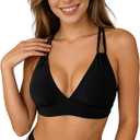 2026 Summer Plain Bra Swimsuit, High Waisted Bikini with Matching Bottom for Tankini, Black, Small