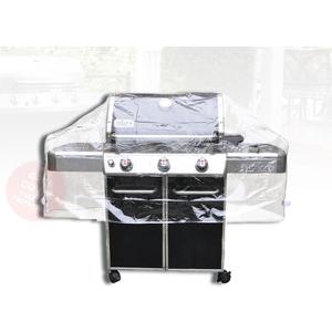 LAMINET Crystal Clear Heavy-Duty Waterproof Plastic Outdoor Furniture Cover - 60 Inches Gas Grill Cover - 3 Season Protection - Keep Rain, Snow & Debris Off! Premium Protection at Economy Price!