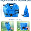 Water Jug Camping 2.1 Gallon Collapsible with Spigot, BPA Free Portable Water Pouch Foldable Water Bags for Outdoor Hiking, Travel and Emergency & Water Storage Containers (Blue-4Pcs)