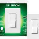 Switch Dimmer for Dimmable LED, Halogen and Incandescent Bulbs with Wallplate | 150W/Single-Pole or 3-Way | DVWCL-153PH-WH | White