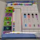 Large Magnetic Reward Chart for Kids - 127 Pre-Written Stickers (Including Potty Training) + 30 Customizable Chores - Behavior, Responsibility & Incentive Routine Star Chart for Fridge (1 Kid Version)