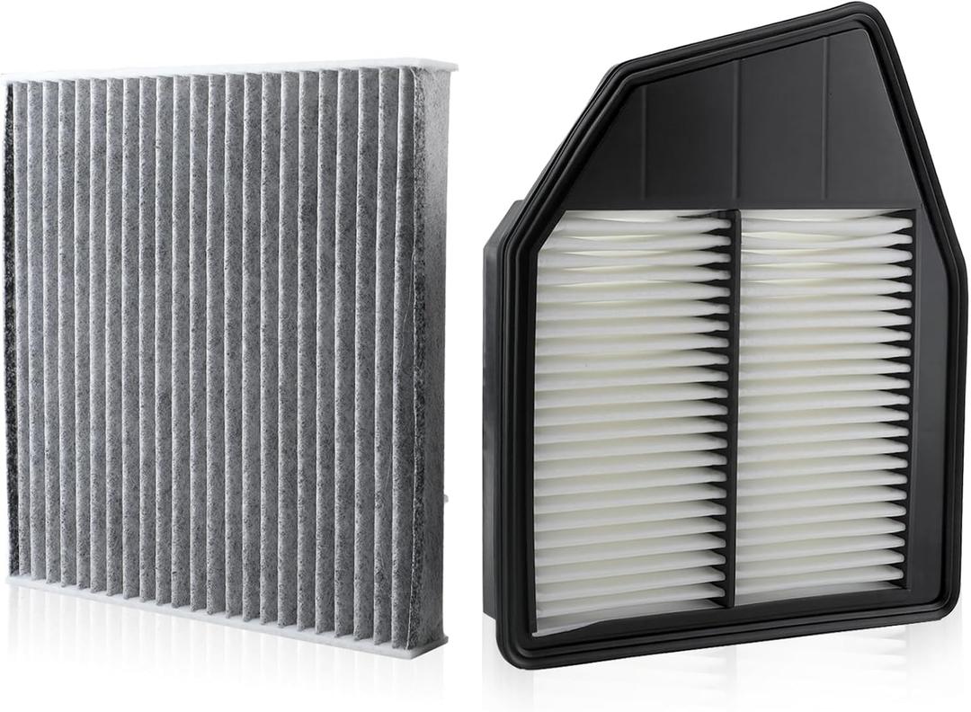 Cabin Air Filter Engine air Filter Compatible with Honda Accord 2.4L Gas Only 2008 2009 2010 2011 2012 Compatible with Crosstour 2012 2013 2014 2015 17220-R40-A00 80292-SEC-A01 80292- SDA-A01