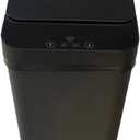 Automatic Garbage Can Bathroom Smart Trash Can 15L Waterproof Space Saving Touchless Trash Can for Office Kitchen Bathroom, Black, 26.8cmx18.5cmx36cm