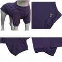 Lovelonglong Ribbed Dog T-Shirt Cotton Knitted Dog Sweaters for All Season Pet T-Shirts for Large Medium Small Dogs Purple 2XL