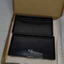 PATIKIL 9x5 Fast Food Tray, 2 Pack Plastic Reusable Multi-Purpose Rectangle Serving Tray Smooth Surface for Restaurant Home Kitchen, Black