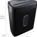 12-Sheet Cross-Cut Paper and Credit Card Shredder with Overheat Protection, Black 