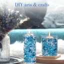 DomeStar 1050PCS Mixed Blue Fake Ice, Fake Diamonds Aquarium Rocks for Vase Fillers Fish Tank Table Scatter Winter Decor (Gradual Change Blue)