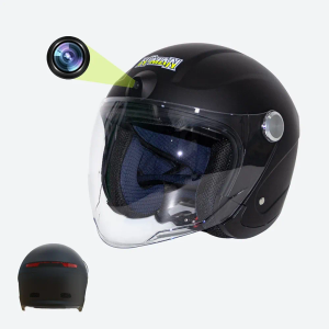 Smart Bluetooth Helmet with Cameras Front HD Video Recorder for Motorcycle Riding Ebike Electric Scooter, Motorcycle Helmet with Smart Turn LED Taillight,DOT Approved Solid(23.2-23.6in) XL