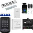 Door Access Control System RFID Keypad 600lb Electric Magnetic Door Lock Kit with Exit Button Doorbell Chime Remote Control