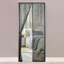 Magnetic Screen Door, 35" x 85" Auto Closure Mesh Curtain, Heavy-Duty Windproof Bug Screen, Pet & Kid Friendly, Fits Front/Sliding/Patio Door, Black