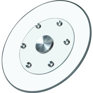 20" Glass Lazy Susan Turntable for Dining Table with Swivel Assist System - Large Lazy Susan Turntable Fits for Family Gatherings, Banquets, Weddings, and Restaurants Plate Silent & Smooth Spin