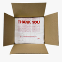 Glotoch Plastic Thank You Bags 1000 Count, 12" x 6.5" x 21" White Grocery Bags with Handles for Restaurant, Retail, Grocery Store, Takeout, Convenience Stores, T-shirt Shopping Bag in Bulk