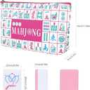 My Mahjong Trove 160 Pink Engraved American Mahjong Game Set with Carrying Bag and Accessories, 1.2’’ Mahjong Tile Set