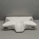 Neck Pillow, Memory Foam Cushion, Orthopedic Pillow, Neck Pillow, Ergonomic Pillow, Pillow for Sleeping, Back or Stomach  23.23" x 14.57" x 4.7" ( White and Grey )
