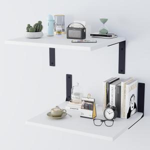 Floating Shelves for Wall Display, 12 Wide Wall Mounted Shelves for Living Room, Bedroom, Kitchen