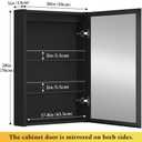 Spliceable Modular LED Lighted Bathroom Medicine Cabinet Mirror with Anti-Fog Aluminum Frame, Adjustable Lighting, Built-in Sockets & USB Ports – Wall Mounted (Right Hinge, 28" L x 20" W)