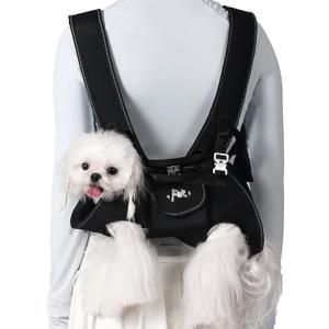FCT Dog Backpack Carrier - Spine-Friendly for Small Dogs (4-8 lbs), Horizontal Design Dog Carrier with Adjustable Back Straps,Legs-Out Comfort for Travel/Hiking/Cycling (Black, Size S)