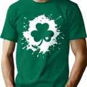 ELDPS Mens St Patricks Day Shirt: Irish Lucky Shamrock T Shirt Clover Saint Patricks Day Short Sleeve Tee Tops (M)