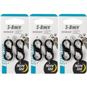 Nite Ize S-Biner Slidelock Black, 2 Pack
