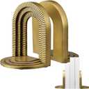 Kathfly Vintage Gold Brick Arch Bookends Resin Book Ends for Shelves Heavy Duty Decorative Bookends, Cute Book Stopper Holder Decor for Desk Home Office, Shelf Decoration