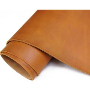 Genuine Leather Sheets Tooling Leather Full Grain Leather 3.6mm-4.0mm (9-10oz) Thick Cowhide Leather Pieces Square for Crafts Heavy Weight(Bourbon Brown 12"x24")