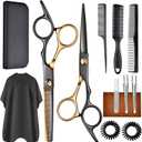 13 PCS Hair Cutting Scissors Shears KitsProfessional Haircut Scissors Kit with Cutting Scissors6.5 Inches Hair Cutting Scissors Kit for Men/Women/Kids/Salon & Home
