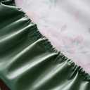 Round Fitted Tablecloth with Elastic Waterproof Floral Table Protector Wipeable Reusable Spring Summer Table Cover for Outdoor Picnic Holiday (Rose, 36"-45" Round Tight Fit)