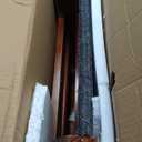 Adjustable Dog Ramp for Bed - 48" Long Foldable Wooden Ramp for Dogs to Get on Bed, Couch, or Car with 16.5" Wide Walking Space (Walnut Wood with Gray Carpet, Large)