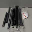 Black Long Curtain Rod Tension Shower Curtain Rods 30 to 120 inch Adjustable Spring Heavy Duty Rods for Bathroom Windows Outdoor No Drill No Slip Spliced and Telescopic Design