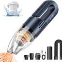 2025 Upgrade Mini Vacuum Cleaner-Hand Vacuum Cordless Rechargeable Car Vacuum Cleaner Powerful Suction Portable Vacuum for Car Home Office Pet (Blue)