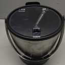 Oggi Insulated Ice Bucket, 4 Quart / 3.8 L, Stainless Steel, Black.