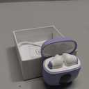 Wireless Earbuds, Bluetooth 5.4 Headphones 50H Playback Bass Stereo Ear Buds with 4 ENC Cancelling Mics, Bluetooth Earbuds Dual LED Display IP7 Waterproof in-Ear Earphones USB-C for Android iOS Purple