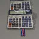 Desktop Calculator Extra Large 5-Inch LCD Display 12-Digit Big Number Accounting Calculator with Giant Response Button, Battery & Solar Powered, Perfect for Office Business Home Daily Use(6815-2pcs)