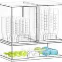 SpaceAid Bottle Storage Organizer Baby - Acrylic Bottles Station Organizer Container, Stackable Clear Drawers for Countertop, Vanity, Bathroom, Cabinet, Pantry Organization, 3 Pack, 2M1L, 10.9" H