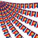 6 Pcs 72 ft Medieval Fantasy Party Decorations with Lion Design Knight Medieval Banners Hanging Decorations for Castle Theme Festival Birthday Party