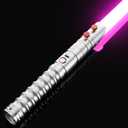 CVCBSER Upgrade App Dueling Lightsaber, Motion Control 34 Sets Sound Effects and 16 Colors Changeable, Smooth Swing Metal Light Saber for Adults