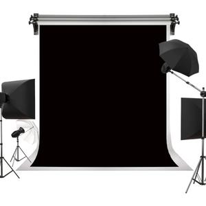 Kate 5ft7ft Solid Black Backdrop Portrait Background for Photography Studio (5ftX7ft)