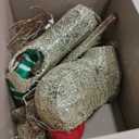 58 Inch 3D Gold Large Lighted Christmas Deer Decorations 3-Piece Outdoor Holiday Decorations Reindeer Set with 210 Warm White LEDs, Large Yard Display for Garden, Storefront