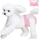 Ambreview Disposable Dog Diapers Female, Just Pull It Up, Doggie Diapers for Female Dogs, Strong Absorbency | Leak Proof, for Dogs in Heat | Elderly | Disabled, L 10 PCS (L(Waist 13.3"-21.2"))