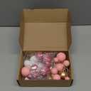 ASTARON 32 Pcs Ball Cake Topper Decorations Mini Balloons Cake Topper Sticks Foam Balls Cake Picks Cake Topper Balls Cake Decorations for Wedding Party Birthday Cake Decorating (Pink Gold)